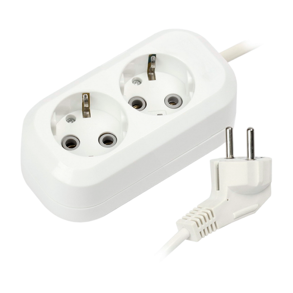 Удлинитель Smartbuy 2р.С/З 16A 2.0м ПВС 3x1мм² белый (1/40)