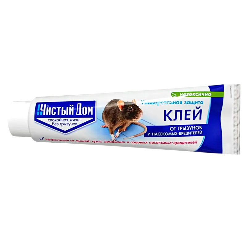 Клей Чистый дом от грызунов и насекомых туба 130 гр 24 шт/кор