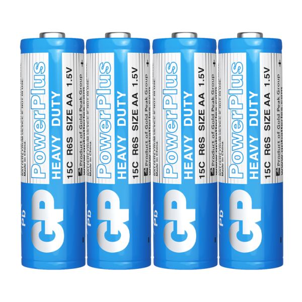 Батарейка GP PowerPlus R6 AA Shrink 4 Heavy Duty 1.5V (4/40/200/1000) R