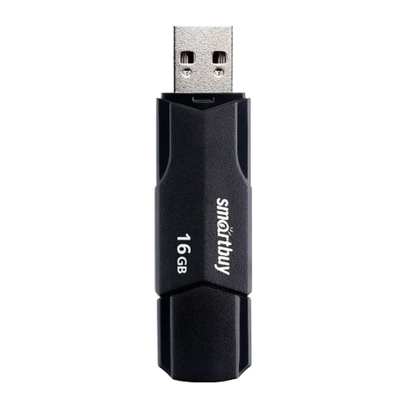 Флеш-накопитель Smartbuy Clue 16GB USB2.0 пластик черный