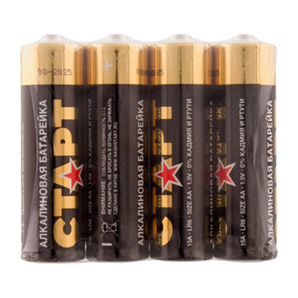 Батарейка Старт LR6 AA Shrink 4 Alkaline 1.5V (4/40/720)