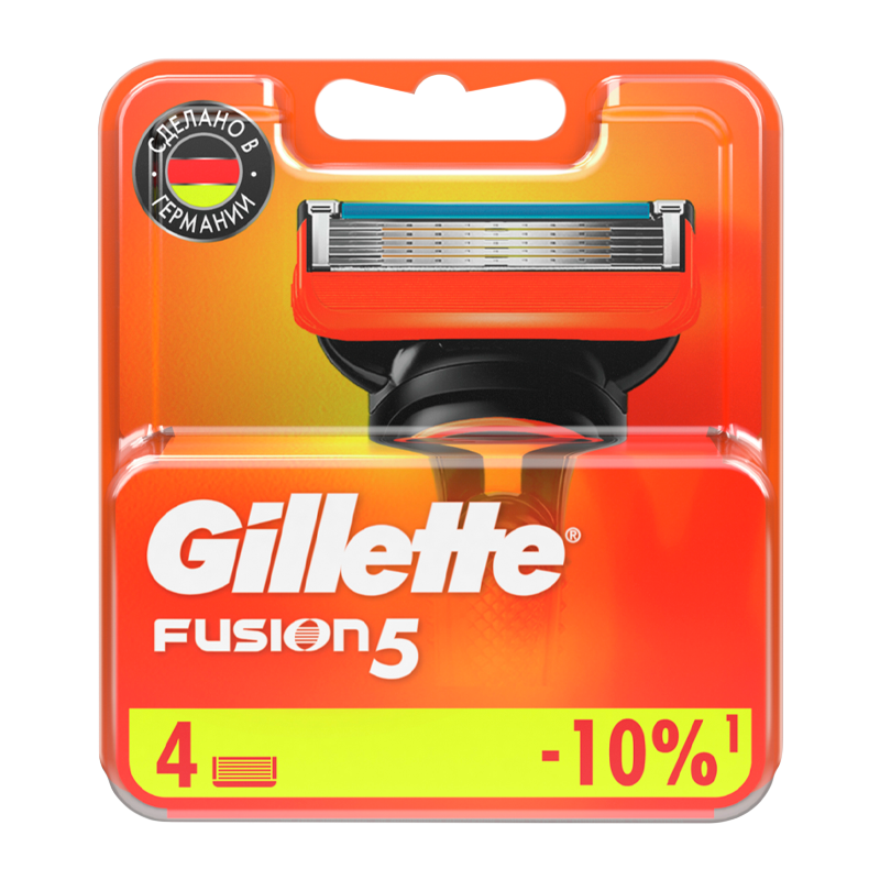 Сменные кассеты Gillette FUSION 5 лезвий 4шт. (цена за 1 шт) (4/40)