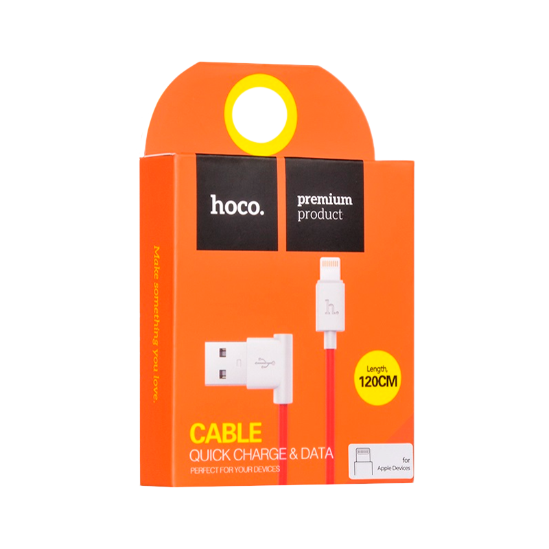 Кабель HOCO UPL11 USB (m)-Lightning (m) 1.2м 2.0A силикон красный (1/50/500)