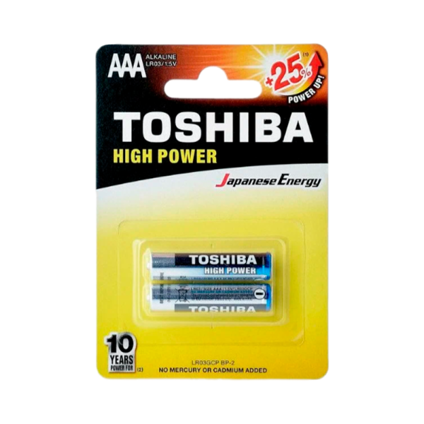 Батарейка Toshiba LR03 AAA BL2 Alkaline 1.5V (2/24/288)