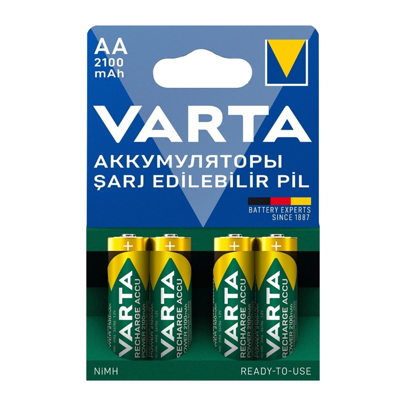 Аккумулятор предзаряженный RTU Varta HR6 AA BL4 NI-MH 2100mAh (4/40/400)