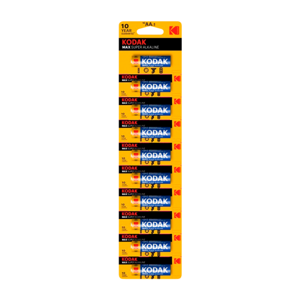 Батарейка Kodak MAX LR6 AA BL10 Alkaline 1.5V (10/100/1000/20000)