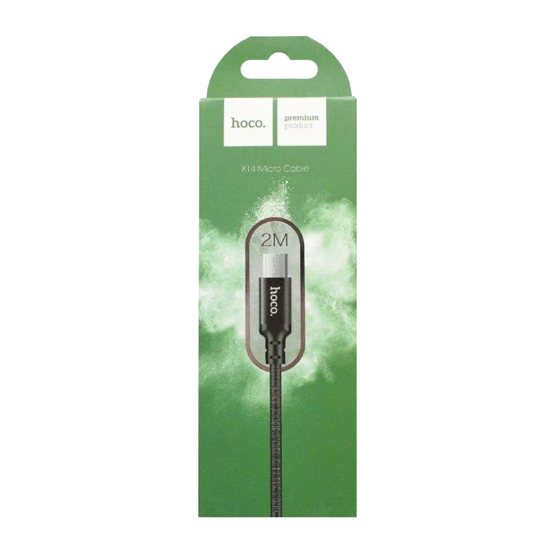 Кабель HOCO X14 USB (m)-Type-C (m) 2.0м 1.7A нейлон черный (1/33/330)