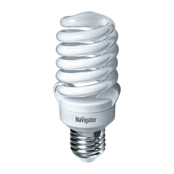 Лампа люминесцентная Navigator SF10 E27 20W 4000К 220-240V спираль (1/10/50)