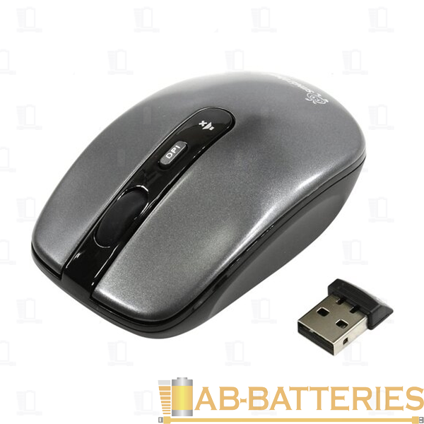 Мышь беспроводная Smartbuy 314AG классическая USB бесшумная серый (1/40)