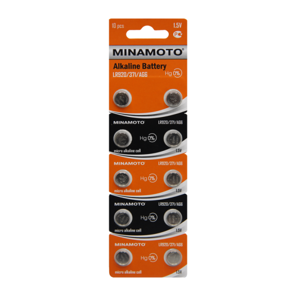 Батарейка Minamoto G6/LR920/LR69/371A/171 BL10 Alkaline 1.5V (10/200/10000)