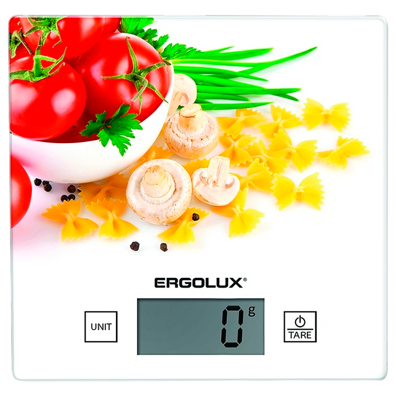 Весы кухонные Ergolux ELX-SK01-С36 электронные 5кг ассорти (1/20)