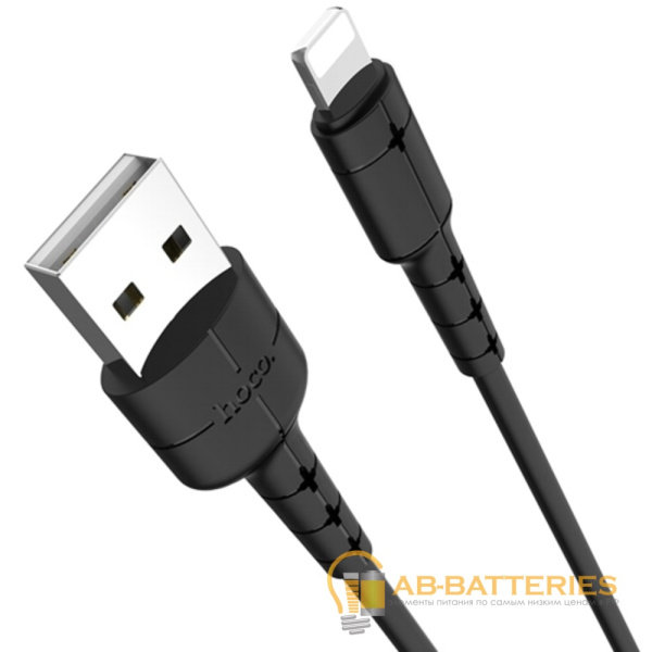 Кабель HOCO X30 USB (m)-Lightning (m) 1.2м 2.0A TPE черный (1/30/300)