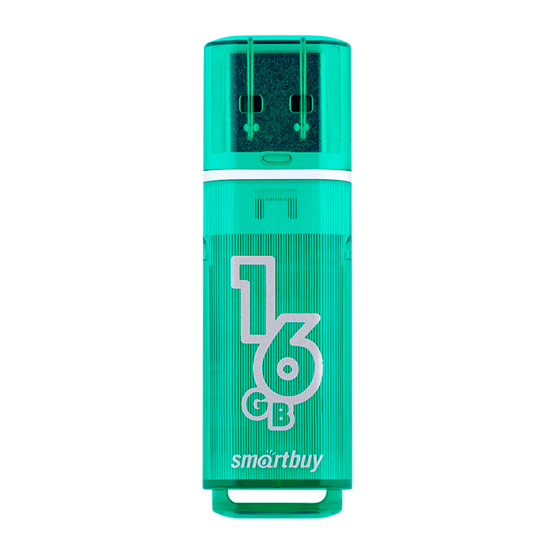Флеш-накопитель Smartbuy Glossy 16GB USB2.0 пластик зеленый