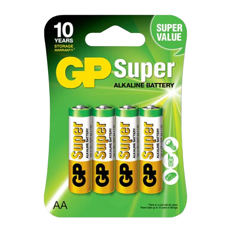 Батарейка GP Super LR6 AA BL3+1 Alkaline 1.5V (4/40/320) R