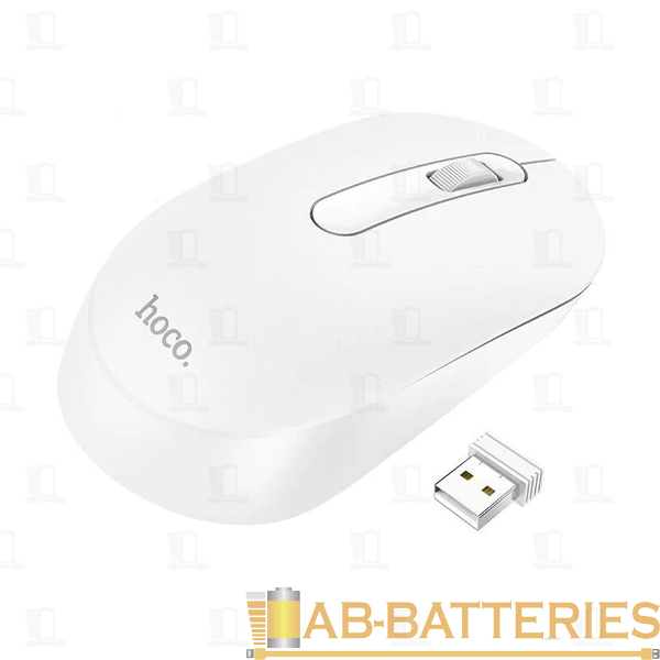 Мышь беспроводная HOCO GM14 классическая USB белый (1/11/110)