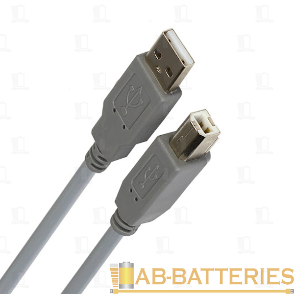 Кабель Smartbuy K-545 USB (m)-USB B (m) 3.0м силикон серый (1/125)