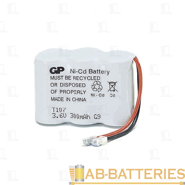 Аккумулятор для радиотелефонов GP T107 BL1 NI-CD 300mAh (1/10/100)