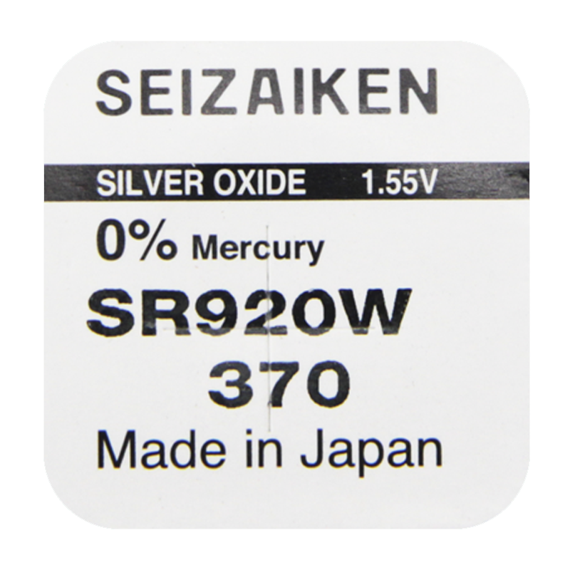 Батарейка SEIZAIKEN 370 (SR920W) Silver Oxide 1.55V (1/10/100/1000)