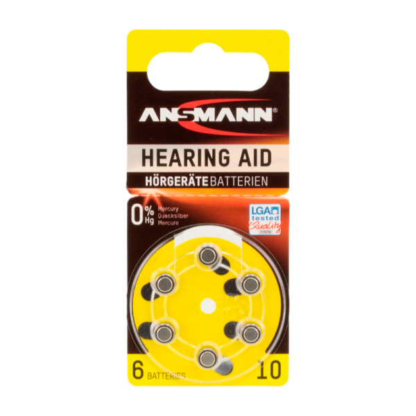 Батарейка ANSMANN Zinc-Air  10 UK BL6