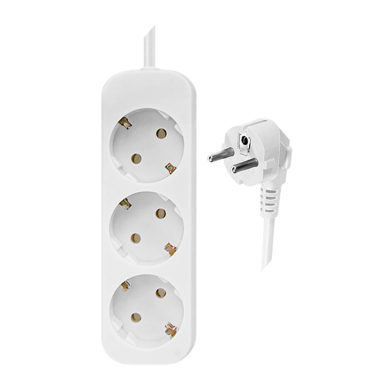Удлинитель Defender E318 3р.С/З 10A 1.8м ПВС 3x1мм² белый (1/30)