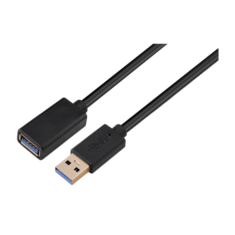 Кабель GoPower удлинитель USB3.0 (m)-USB (f) 0.5м ПВХ черный Premium Zip-Lock c подвесом (1/250)