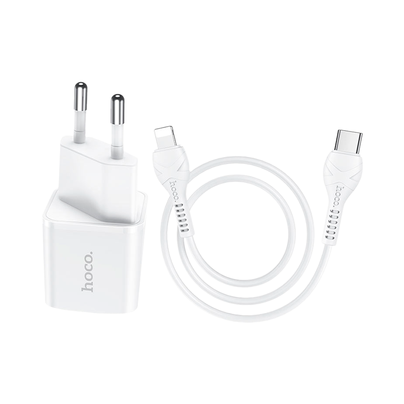 Сетевое З/У HOCO N10 Type-C 20W PD3.0 белый (1/12/120)