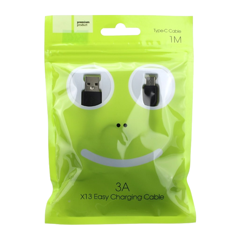 Кабель HOCO X13 USB (m)-Type-C (m) 1.0м 3.0A ПВХ черный (1/36/360)