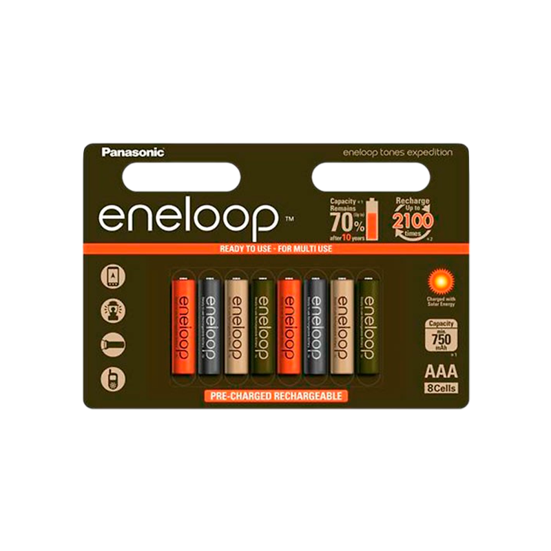 Аккумулятор предзаряженный RTU Panasonic HR03 AAA BL8 NI-MH eneloop Colors 750mAh (8/80/320)