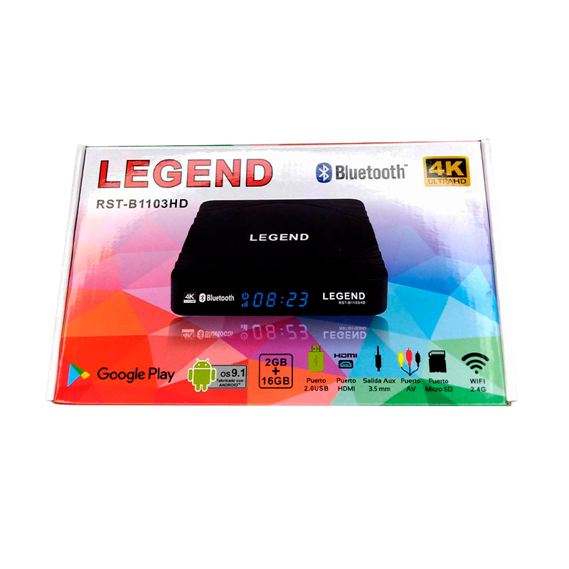 СМАРТ ТВ-приставка Legend RST-B1103HD Android 9.1 4К черный (1/20)