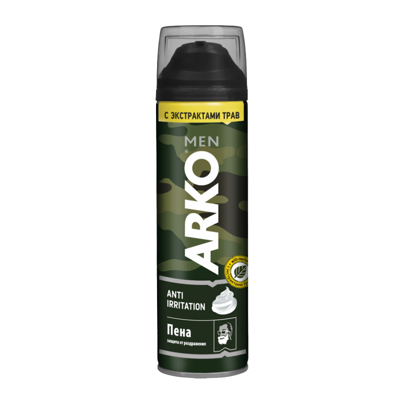 Пена для бритья Arko ANTI-IRRITATION 200мл защита от раздражения (1/24)
