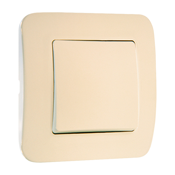 Выключатель Makel Lillium Natural 1-клав.10A пластик кремовый 55201 (1/12)