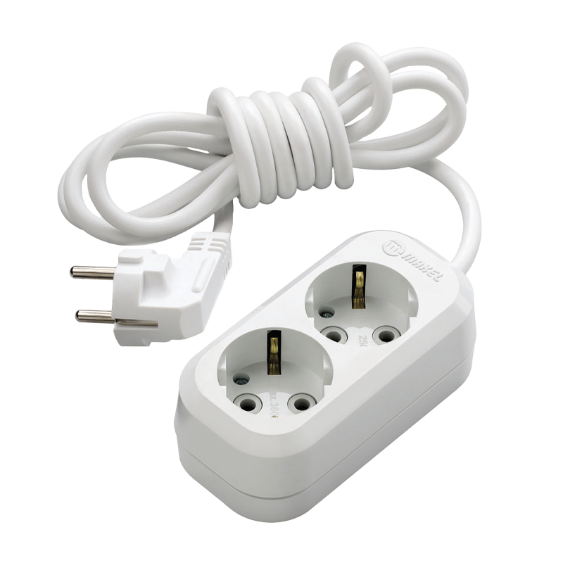 Удлинитель Makel 2р.С/З 3.0м 3x0.75мм² IP20 белый MGP113 (1/12)