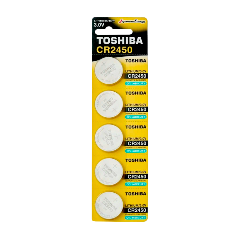 Батарейка Toshiba CR2450 BL5 Lithium 3V (5/100/8000)
