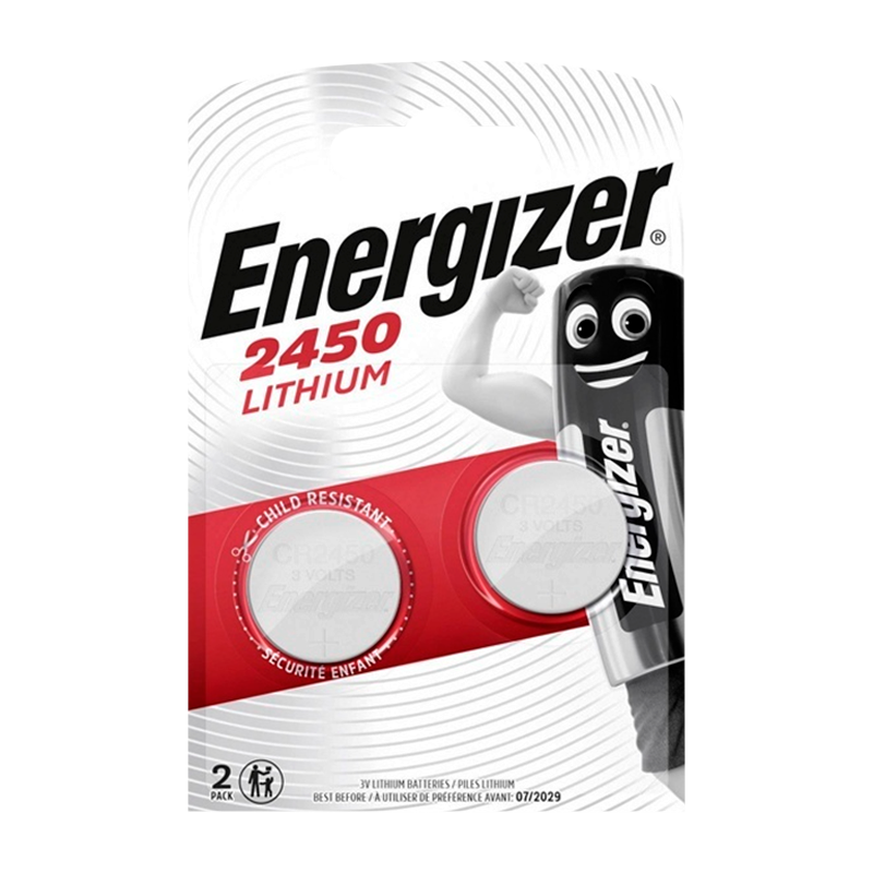 Батарейка Energizer CR2450 BL2 Lithium 3V (2/20/280)