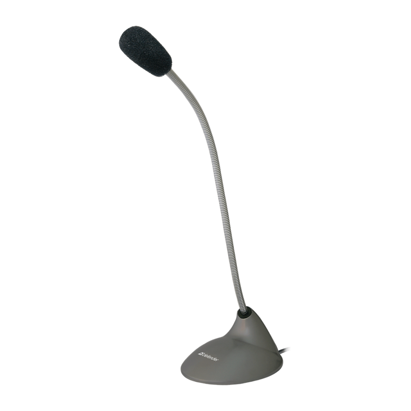Микрофон Defender MIC-111 конденсаторный 54 дБ 1.5м серый (1/100)