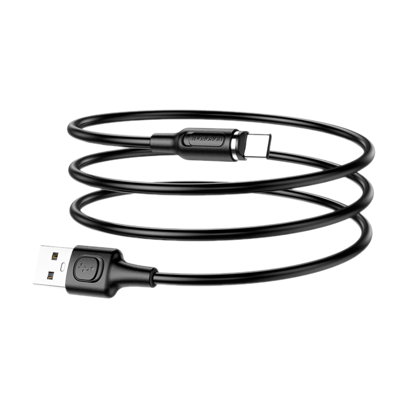 Кабель Borofone BX41 USB (m)-Type-C (m) 1.0м 2.4A ПВХ магнит черный (1/360)
