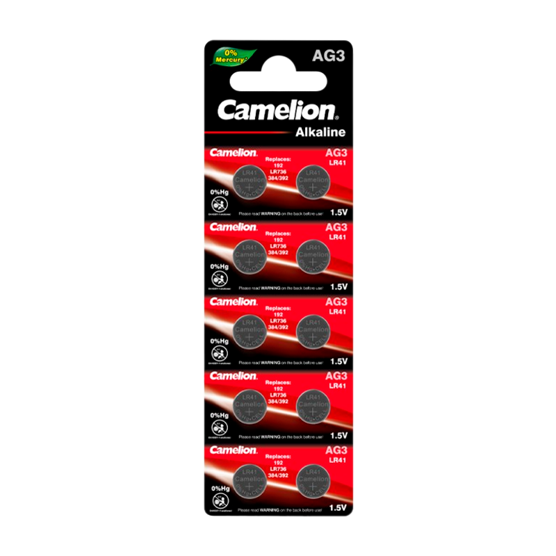 Батарейка Camelion G3/LR736/LR41/392A/192 BL10 Alkaline 1.5V (10/100/3600)