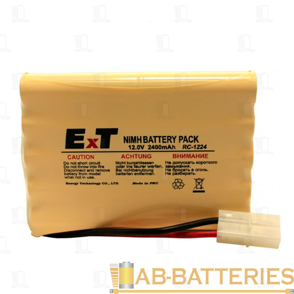 Аккумулятор ET RC-1208TB PK1 JST красный, 12V, 800mAh, Ni-Cd (1/50)