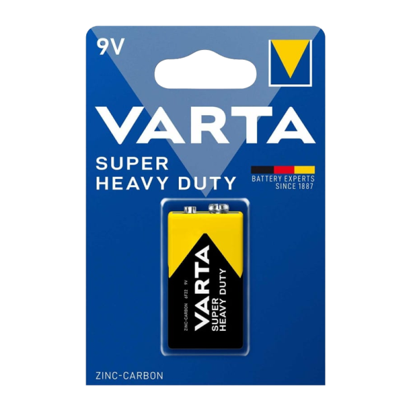 Батарейка Varta SUPERLIFE Крона 6F22 BL1 Heavy Duty 9V (2022) (1/10/50)
