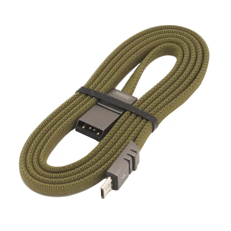 USB кабель REMAX Weave (Micro) RC-081m Зеленый (1M, 2.1A)
