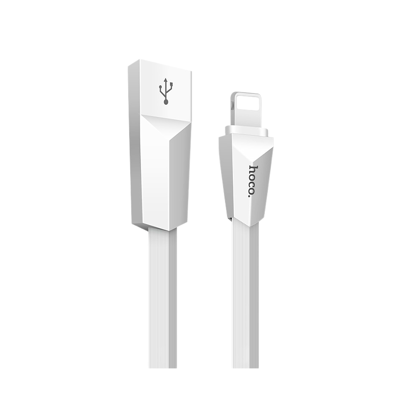 Кабель HOCO X4 USB (m)-Lightning (m) 1.2м 2.4A силикон белый (1/32/320)