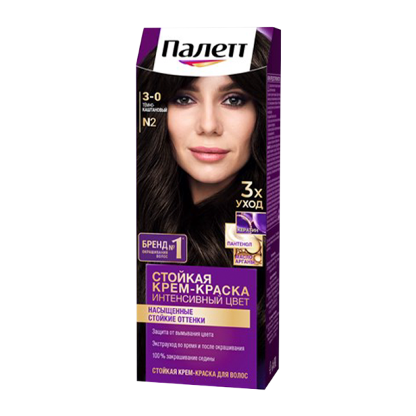 Краска для волос Schwarzkopf Palette 110мл N2 (3-0) Темный каштан (1/10)