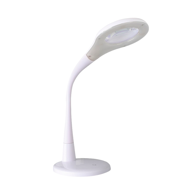 Светильник настольный Camelion KD-790 7W 230V 1LED на основании сенс. 4 ур.ярк.+ ув.линз. белый (1/4