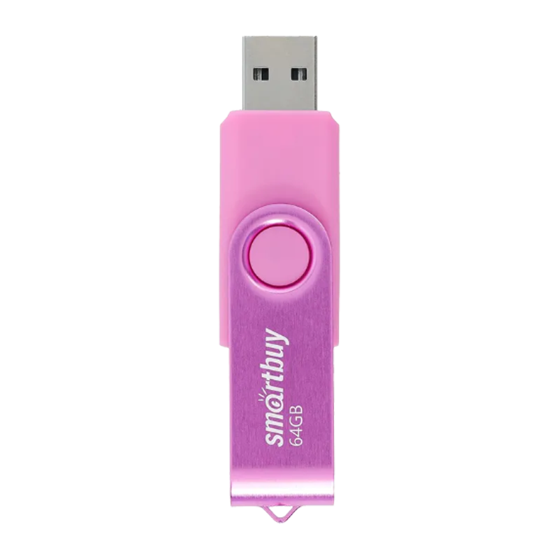 Флеш-накопитель Smartbuy Twist 64GB USB2.0 пластик розовый