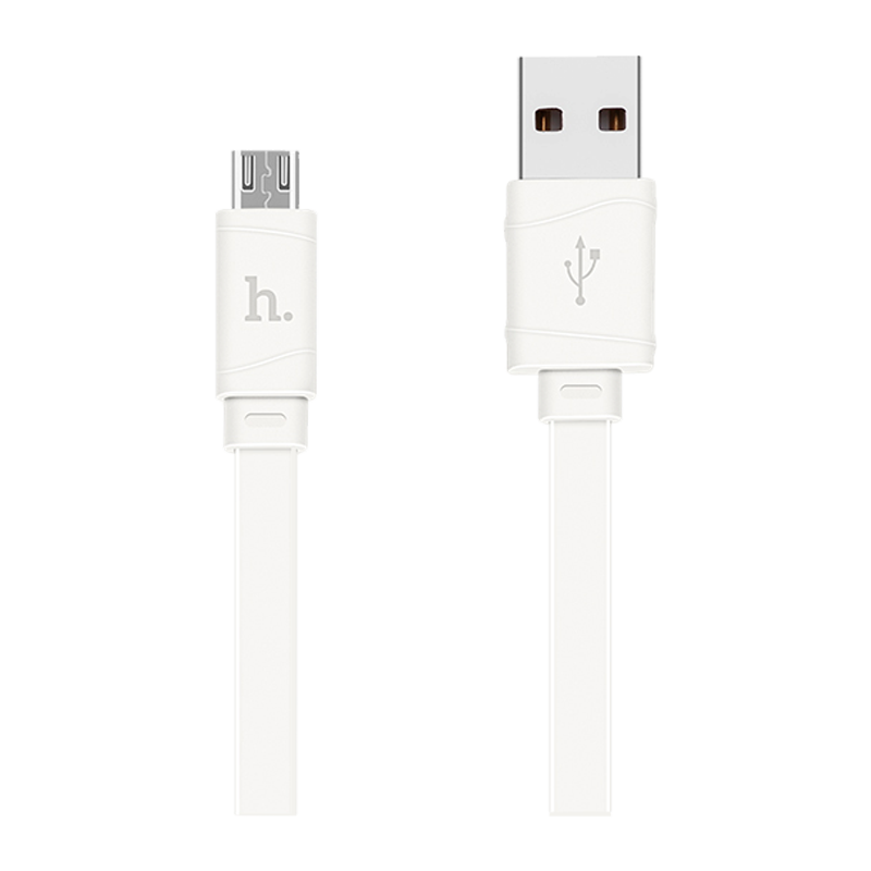 Кабель HOCO X5 USB (m)-microUSB (m) 1.0м 2.4A ПВХ белый (1/30/300)