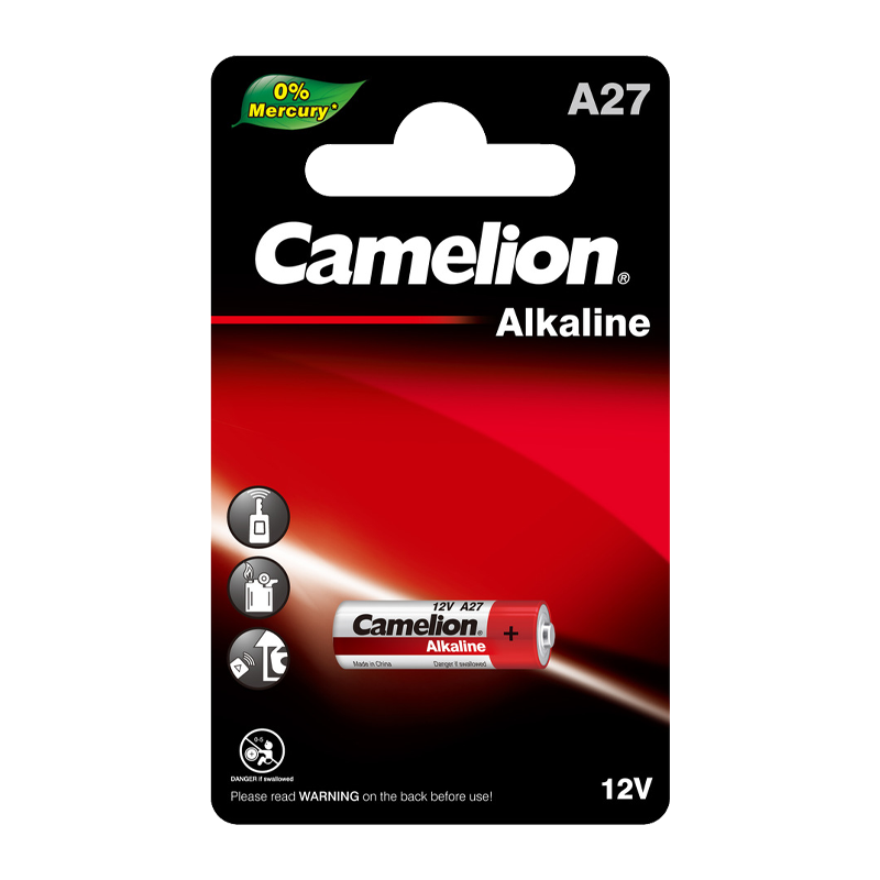 Батарейка Camelion LR27/A27/MN27 BL1 Alkaline 12V 0%Hg (1/20/900)