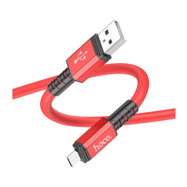 Кабель HOCO X85 USB (m)-microUSB (m) 1.0м 2.4A TPE красный (1/35/350)