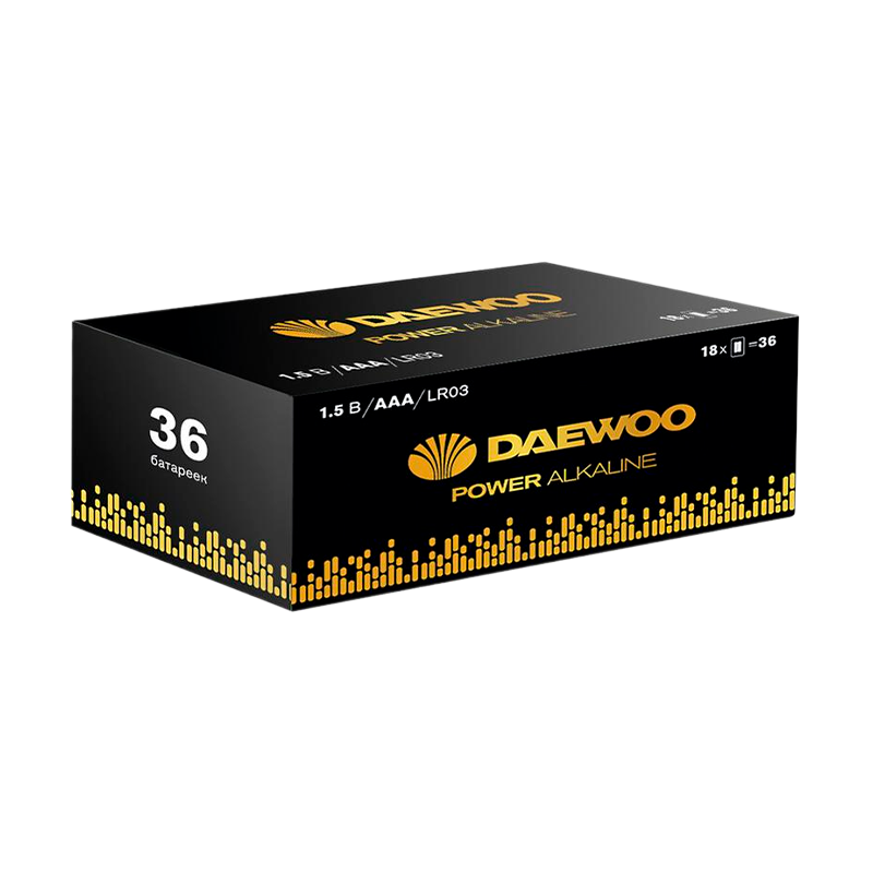 Батарейка Daewoo Power LR03 AAA BOX36 Alkaline 1.5V (36/720)