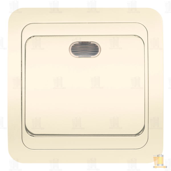 Выключатель Smartbuy Марс 1-клав.10A АБС с индикатором бежевый