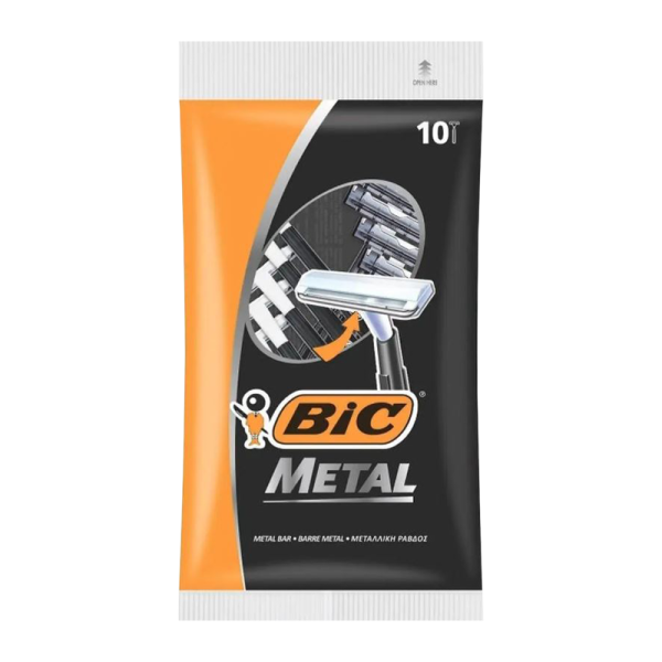 Бритва BIC "Metall" 1 лезвие пластиковая ручка 10шт. (1/20)